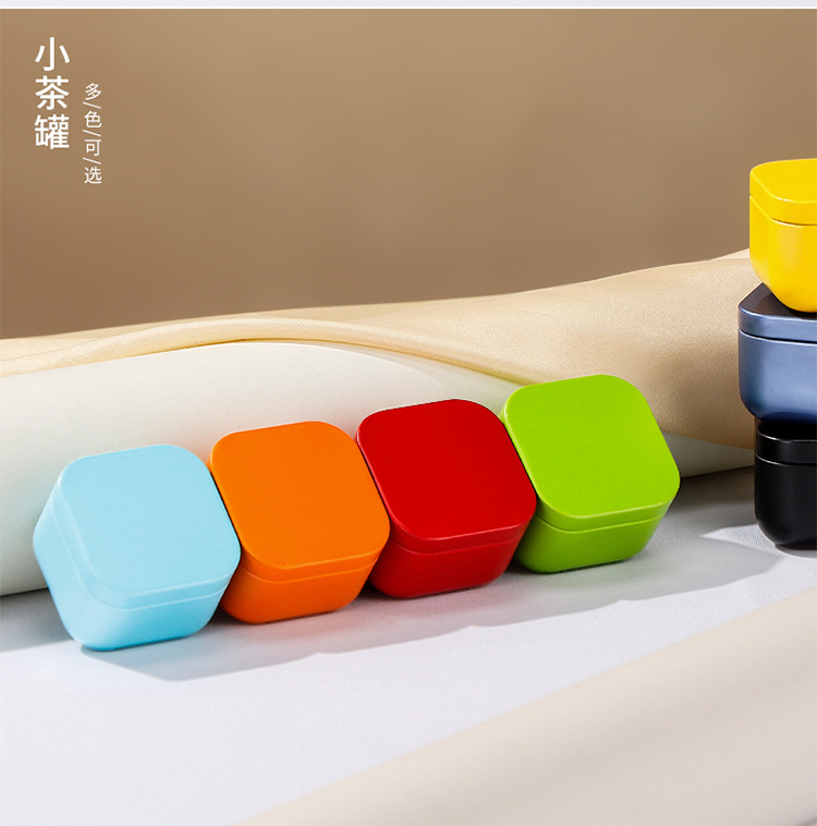 Portable mini tin can for tea, small sealed can, 10-gram small tea can for black tea, empty can, candle can pic 1