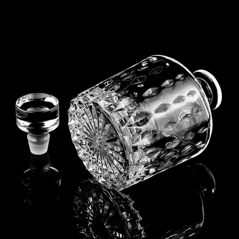 玻璃水晶酒具欧美威士忌醒酒器套装7件套 复古时尚波本伏特加酒具套装酒杯详情图2