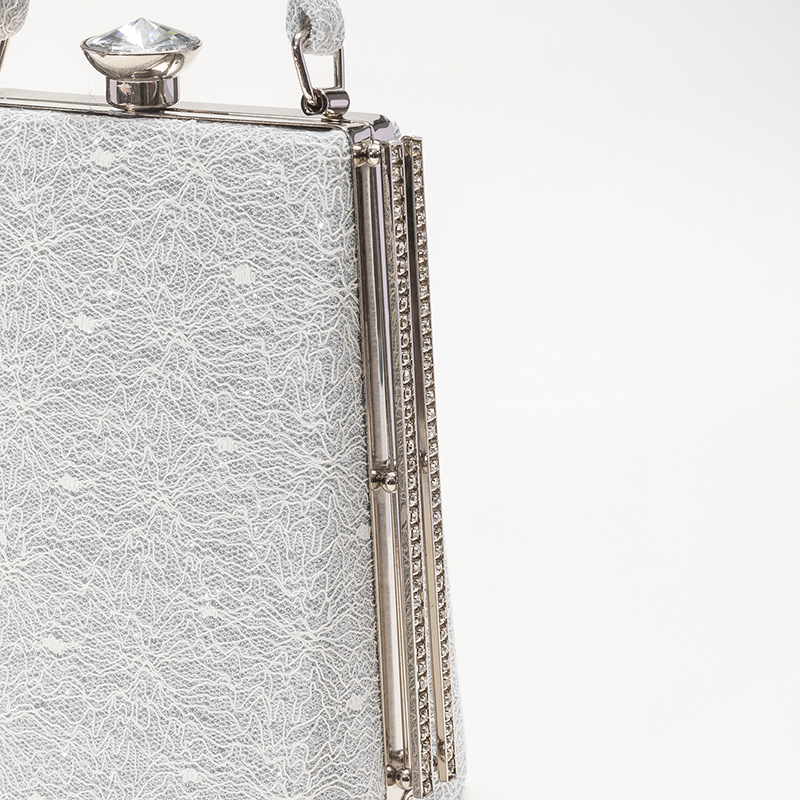 Cross-Border Foreign Trade Fashion Dinner Bag Rectangular Diamond-Encrusted Ladies Shoulder Bag Simple Everything Underarm Bag Manufacturers Wholesale Specification drawing