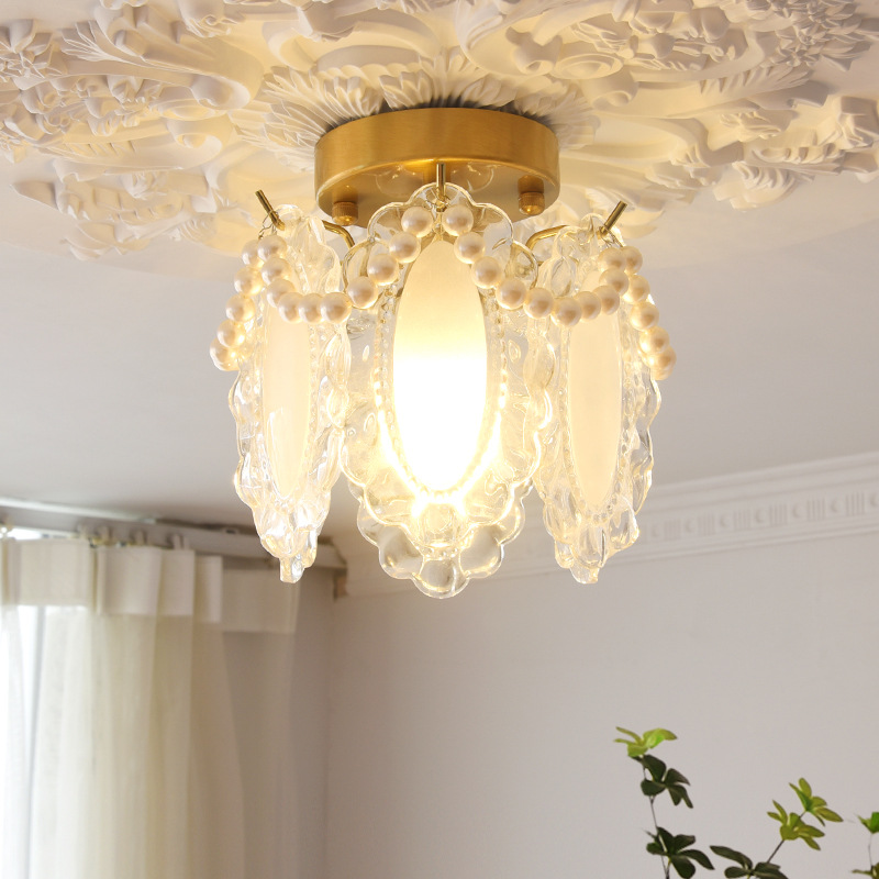 Crystal corridor passageway light, balcony entrance foyer light, light luxury, internet-famous creative new modern and simple small ceiling light