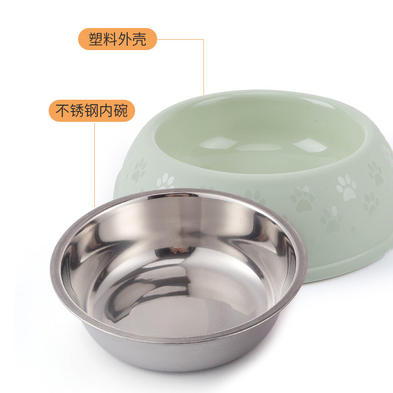 Pet bowl Durable drop resistant stainless steel Pet dog bowl Knock over large capacity cat food bowl Pet stainless steel bowl Application Scenario