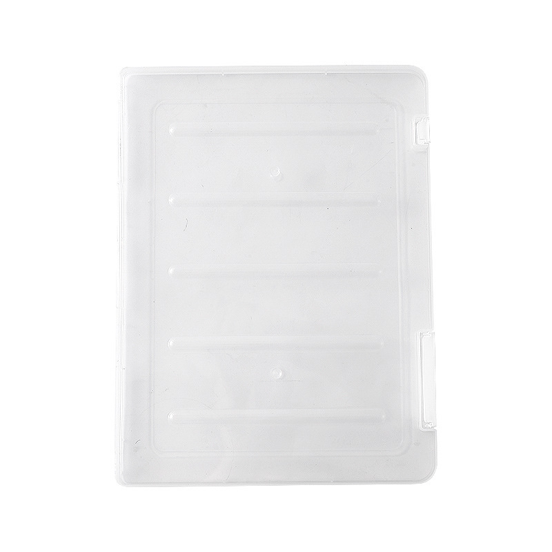 A4 document storage box, transparent double-buckle plastic file box, waterproof and dustproof household register, graduation certificate and information box Item Picture