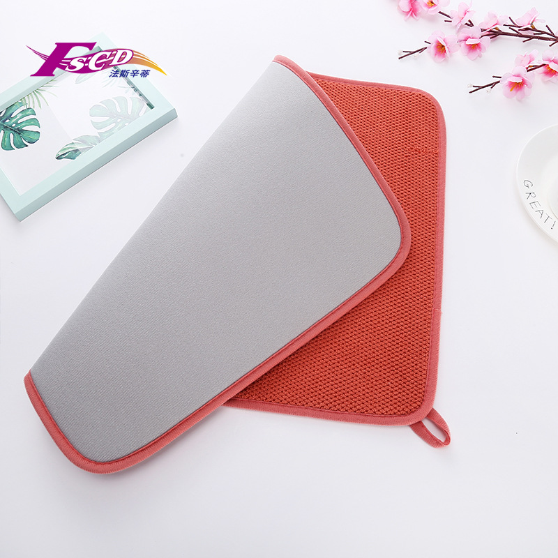 Cross Border Microfiber Kitchen Drying Mat Absorbent Quick Drying Home Dining Mat Pot, Bowl And Butterfly Cup Mat Drain Mat Specification drawing