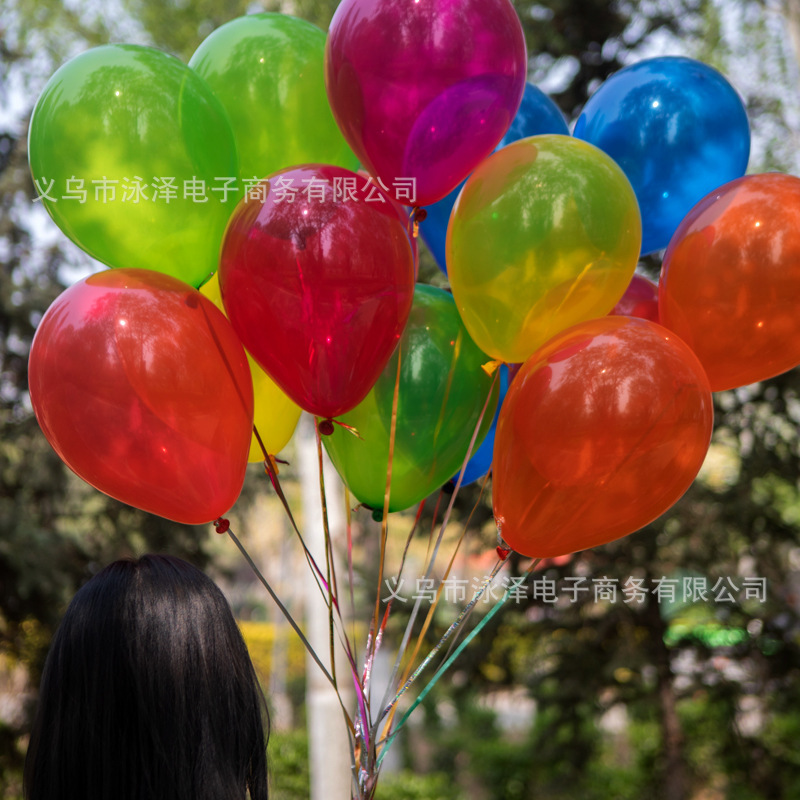 厂家批发宝石水晶乳胶气球 透明气球 生日派对 装饰布置 10寸