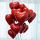 批发石榴红爱心气球婚庆生日派对装饰用品2.2g双层宝石红心形气球图