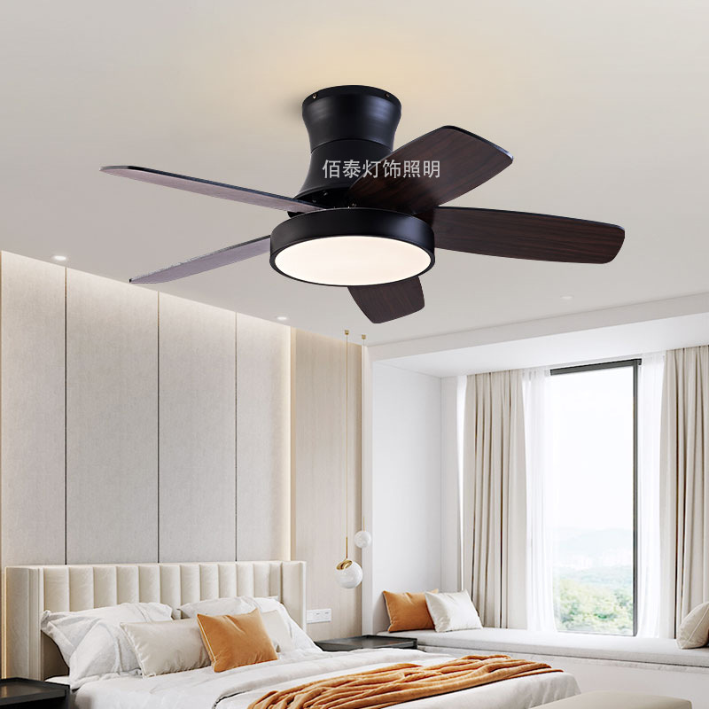 Ceiling fan light, bedroom, dining room, living room, ceiling fan, silent remote control, high wind force, variable frequency, Amazon cross-border lighting fixtures Specification image