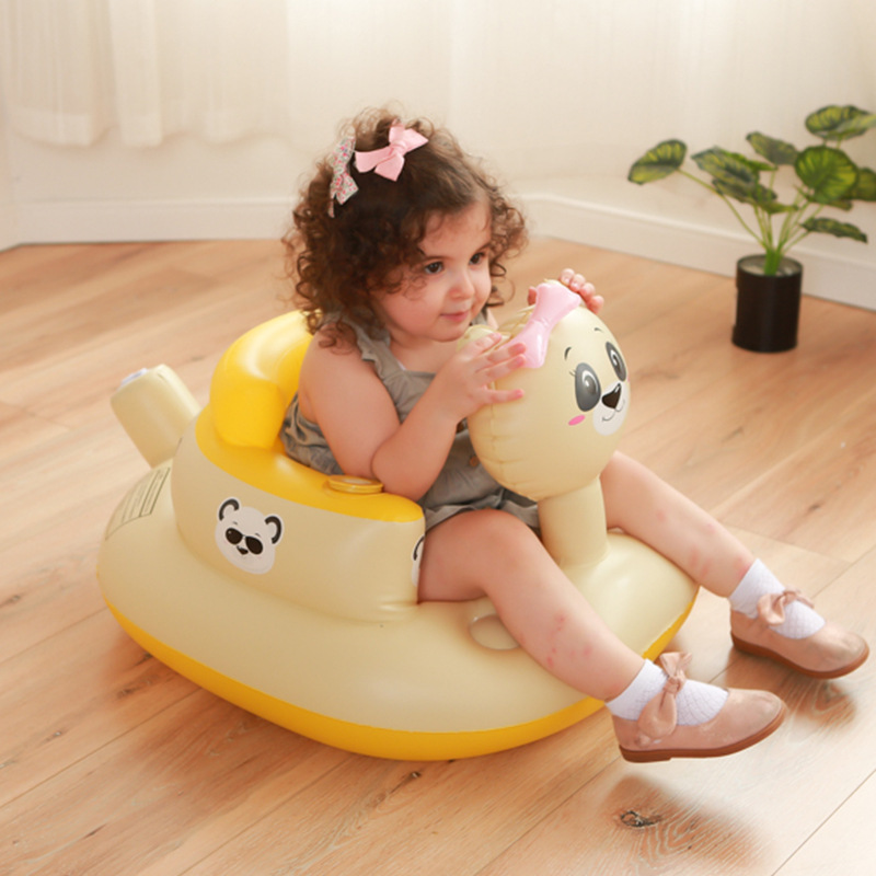 Ins充气PVC婴儿训练小沙发学坐椅洗澡浴凳便携折叠玩具宝宝学座椅详情图2