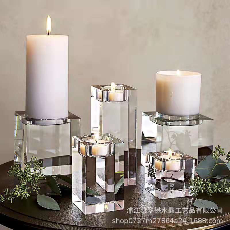 Crystal candlestick romantic candlelight dinner prop Specification image