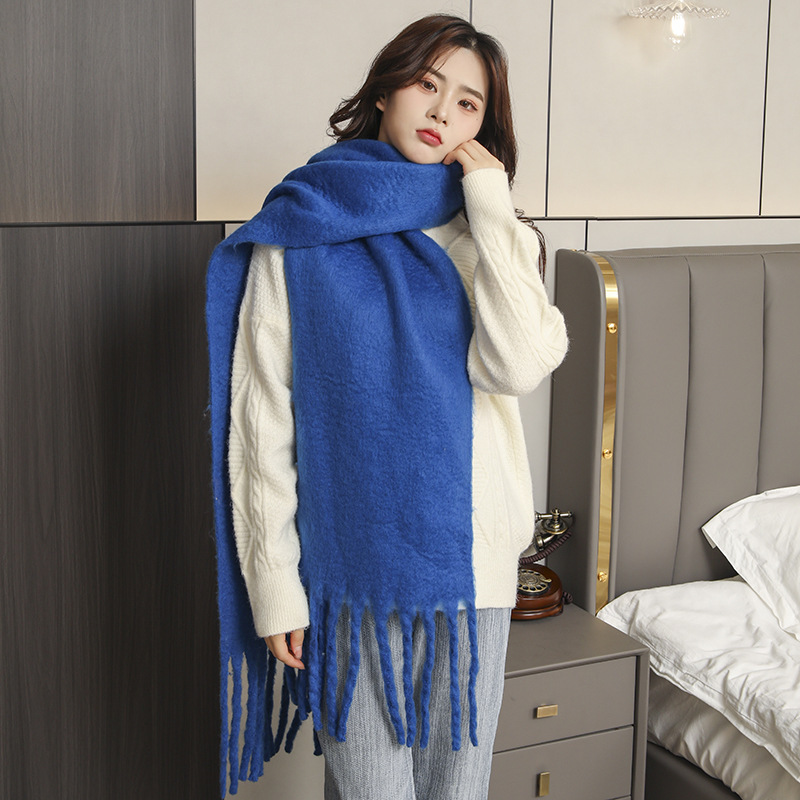 Cashmere Scarf For Women Winter Thickened Warm Ac Plaid Scarf Soft Waxy New Men's Autumn And Winter Scarf Wholesale