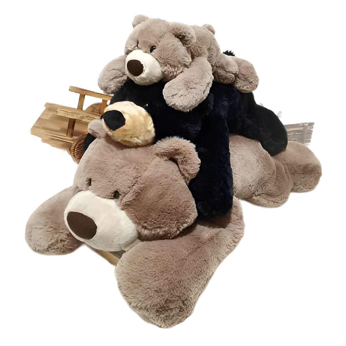 aurora软趴趴熊毛绒玩具恐龙猪哈士奇公仔抱抱熊玩偶睡觉抱枕批发