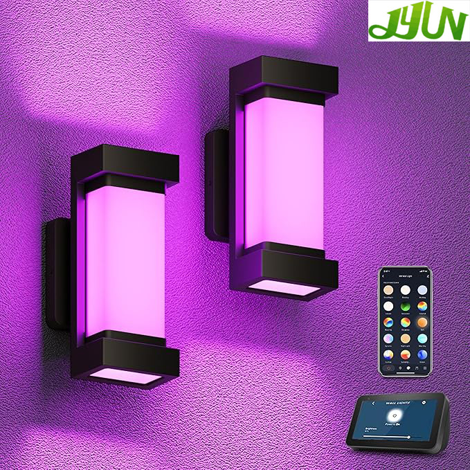 Cross-border Amazon outdoor wall lamps, waterproof LED, corridor, staircase, villa, courtyard, outdoor wall lamps, smart APP adjustment full figure
