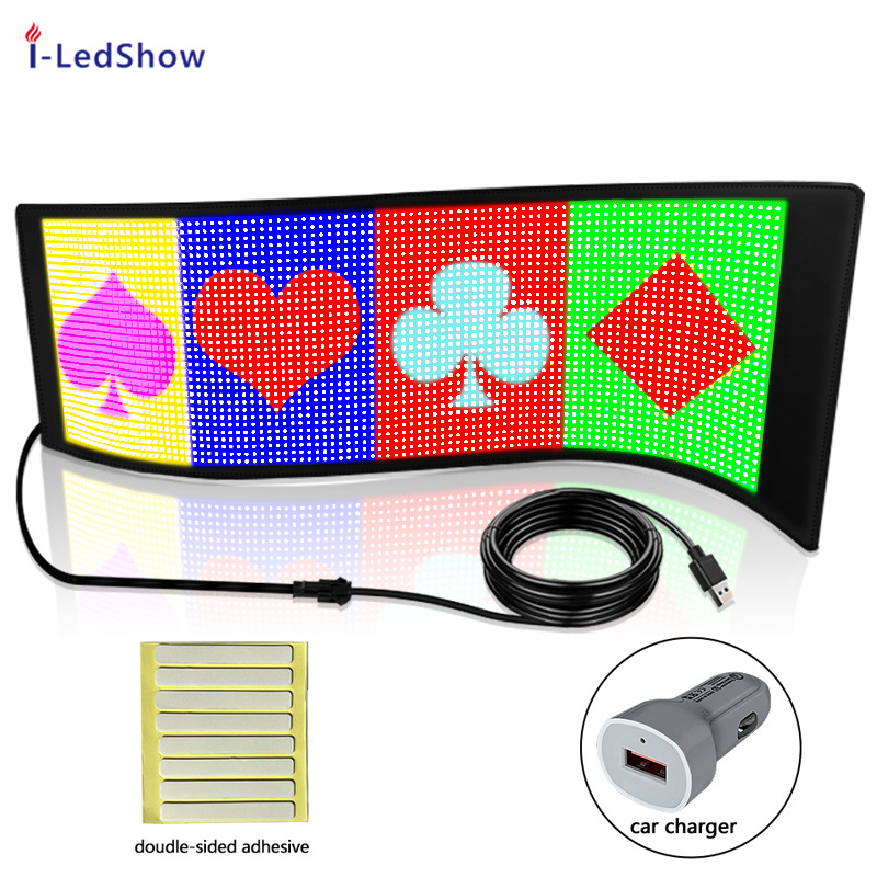 跨境电商爆款柔性LED柔性屏全彩车载广告屏蓝牙显示屏led超薄软屏详情图2