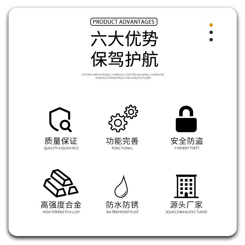 Factory wholesale iron padlocks, stainless steel imitation square blade locks, chrome-plated locks, open and open exterior anti-theft and anti-picking chains details Picture