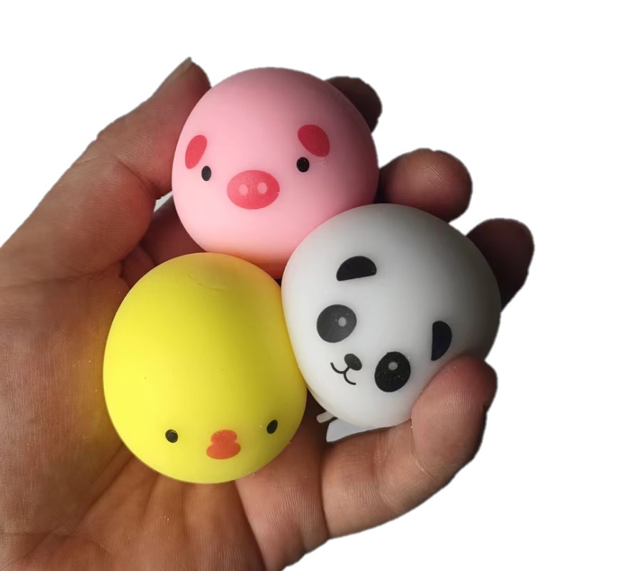 Pinch Music Small Chicken Small Pig Bear Cub Vent Decompression Decompression Dumpling Tofu Ball Tpr Toy Wholesale Item Picture