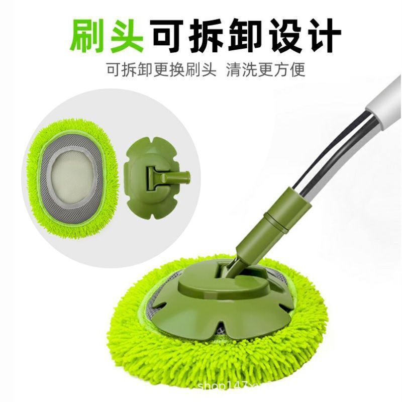 The curved rod car wash mop does not damage the car paint. The soft bristle telescopic car brush is a special tool for car brushing and cleaning. Wholesale Application Scenario