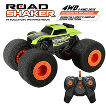 New 2.4g remote control Big foot car remote control stunt sponge wheel car children flip climbing short truck toy