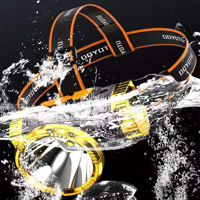 LED headlight, ultra-bright flashlight, outdoor head-mounted household long-range charging night fishing small xenon miner's lamp Specification image