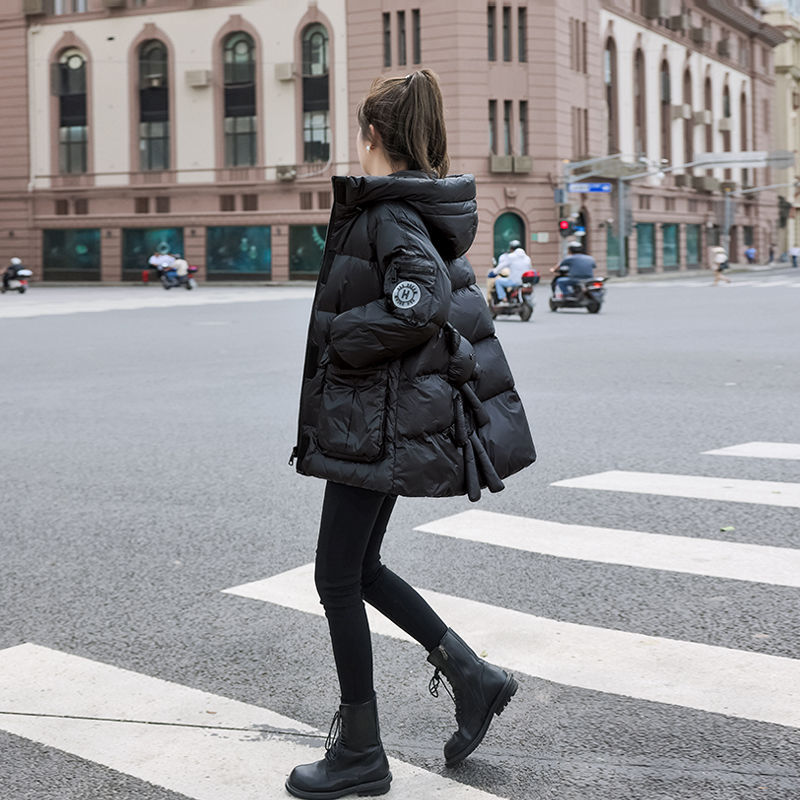 Down jacket for women 2023 new winter thickened white duck down warm coat, stylish for short students, mid-length style Specification image