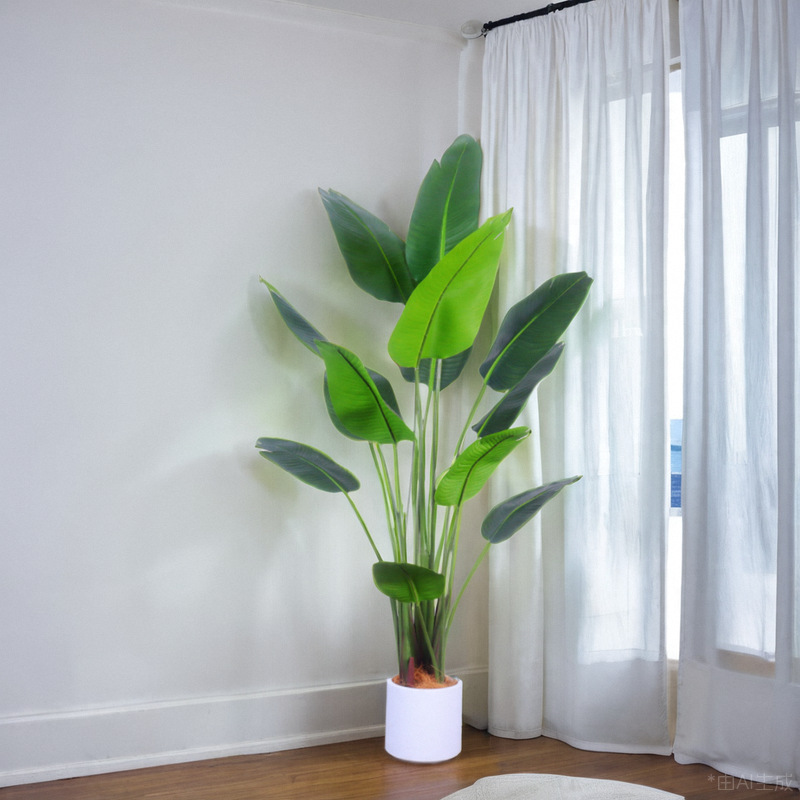 Large Nordic simulation plant landing traveler banana bonsai interior decoration false pot office green plant decoration tree height simulation green plant simulation tree simulation flower Specification drawing