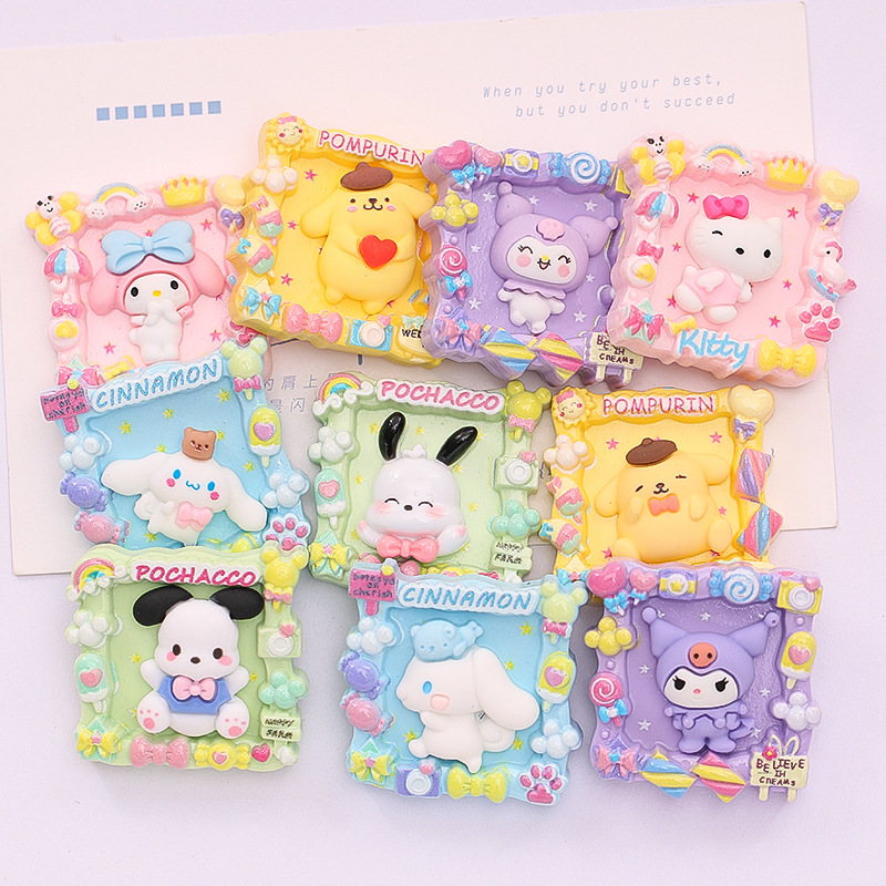 Cartoon Creative Photo Frame Diy Cream Glue Homemade Mobile Phone Case Shoe Buckle Hairpin Resin Accessories Materials Wholesale