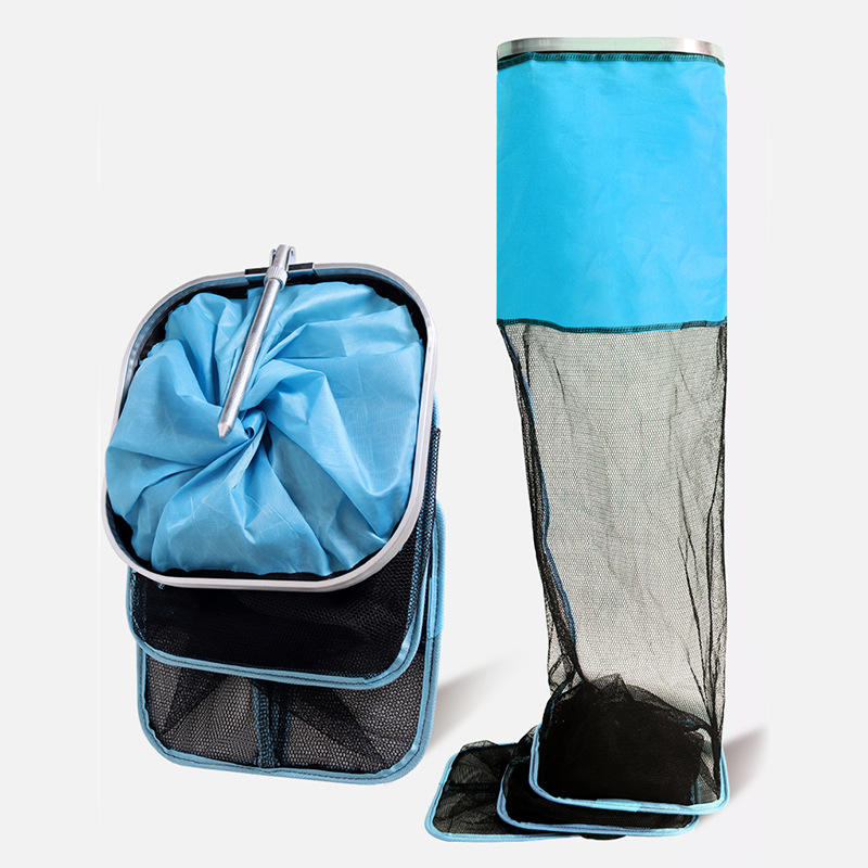 Wholesale of 23-diameter square small-eye fish protection aluminum alloy positioning edge-wrapped small fish protection formula bag simple wild fishing net bag details Picture