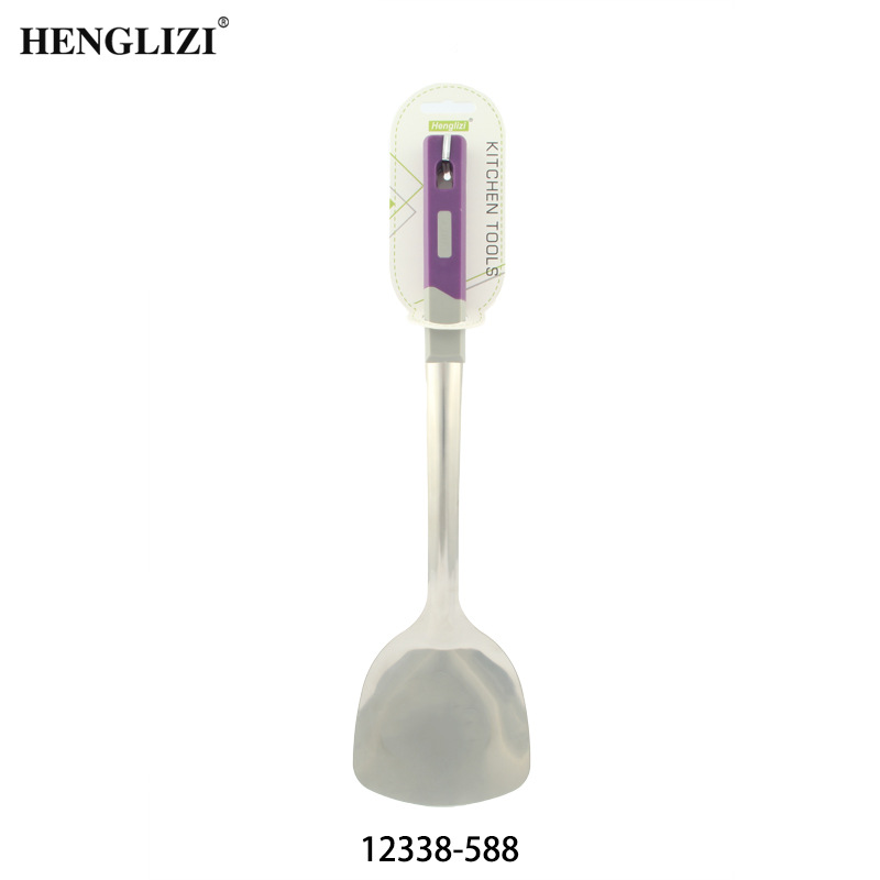 Cross-border household stainless steel spatula Soup spoon Frying spatula slotted spoon Non-stick skillet non-slip Cooking handle handle kitchen utensils Item Picture