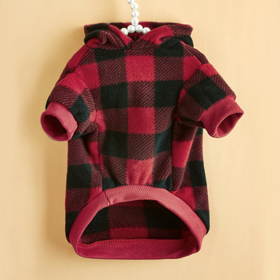 2021 New Dog Hoodie Two Feet Black And White Check Color Hooded Pet Coat Autumn And Winter Dog Warm Clothes Application Scenario
