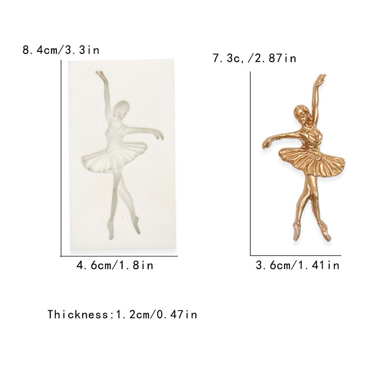 Ballet Girl Chocolate baking tools Fondant cake decoration Dance Girl clay liquid silicone mold Application Scenario