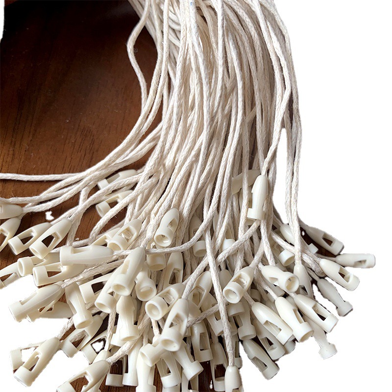 Disposable bullet cotton thread hanging particles in stock, clothing tag rope, clothing tag, universal hanging rope, hand threading rope Item Picture