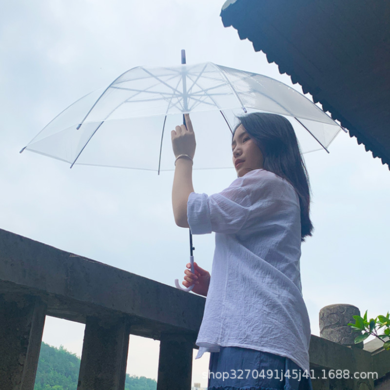 透明雨伞大量产品图
