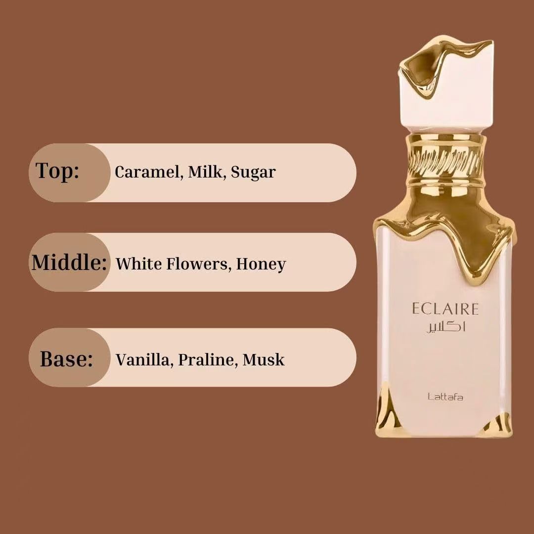 Cross-border bestseller perfume wholesale lattafa ECLAIRE Middle East Arab Chocolate Fragrance details Picture