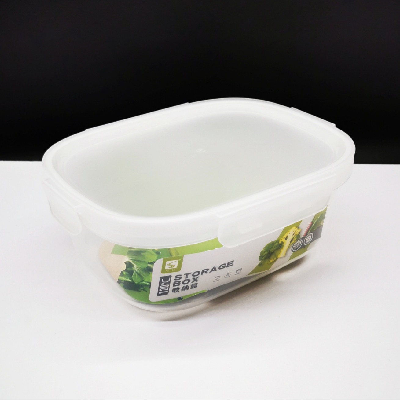 Large rectangular food storage box with sealed buckle, refrigerator storage box, food storage box details Picture