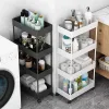 Storage rack trolley, kitchen and bathroom, multi-level snack, bedroom and bathroom, mobile gap storage rack with wheels Application Scenario