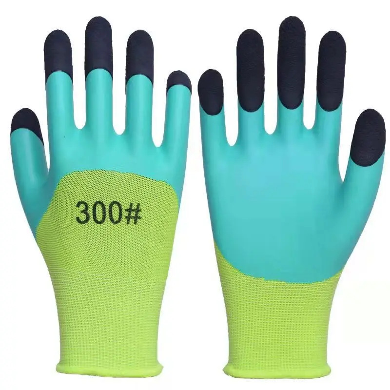 Wholesale of specialized gloves for cross-border trade, including nylon nitrile latex impregnated gloves for work, construction sites, gardening, and anti-slip labor protection Application Scenario