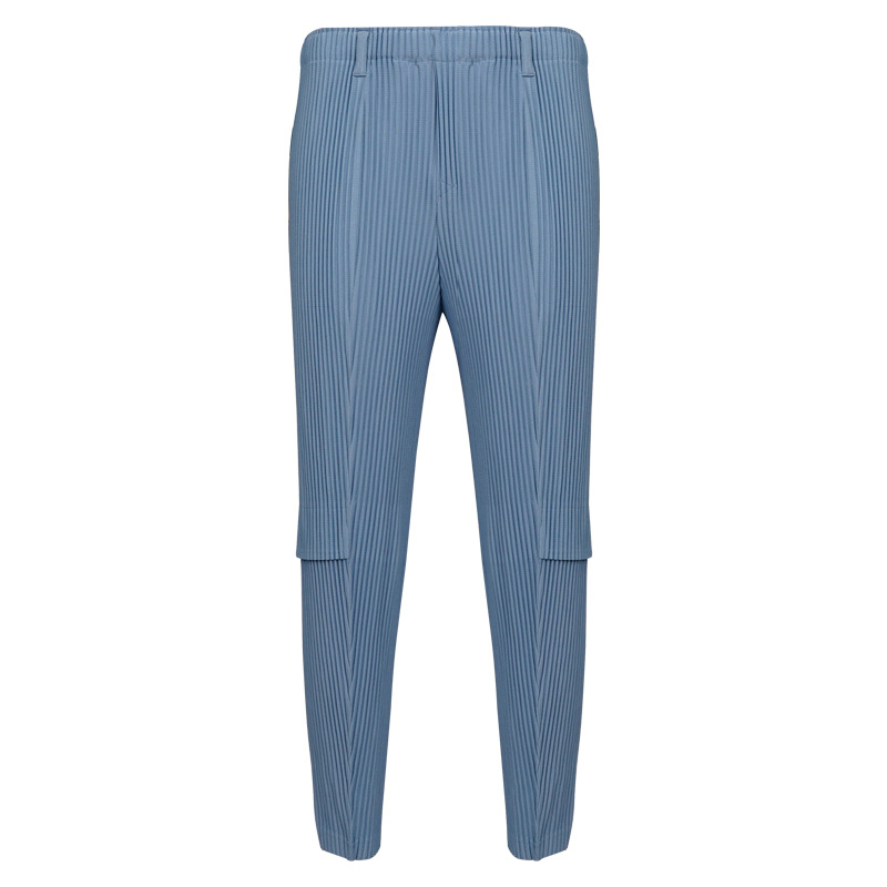 2024 New Miyake men's casual pants, sport pleated straight-leg pants, lifetime cargo pants, cross-border export long pants Item Picture