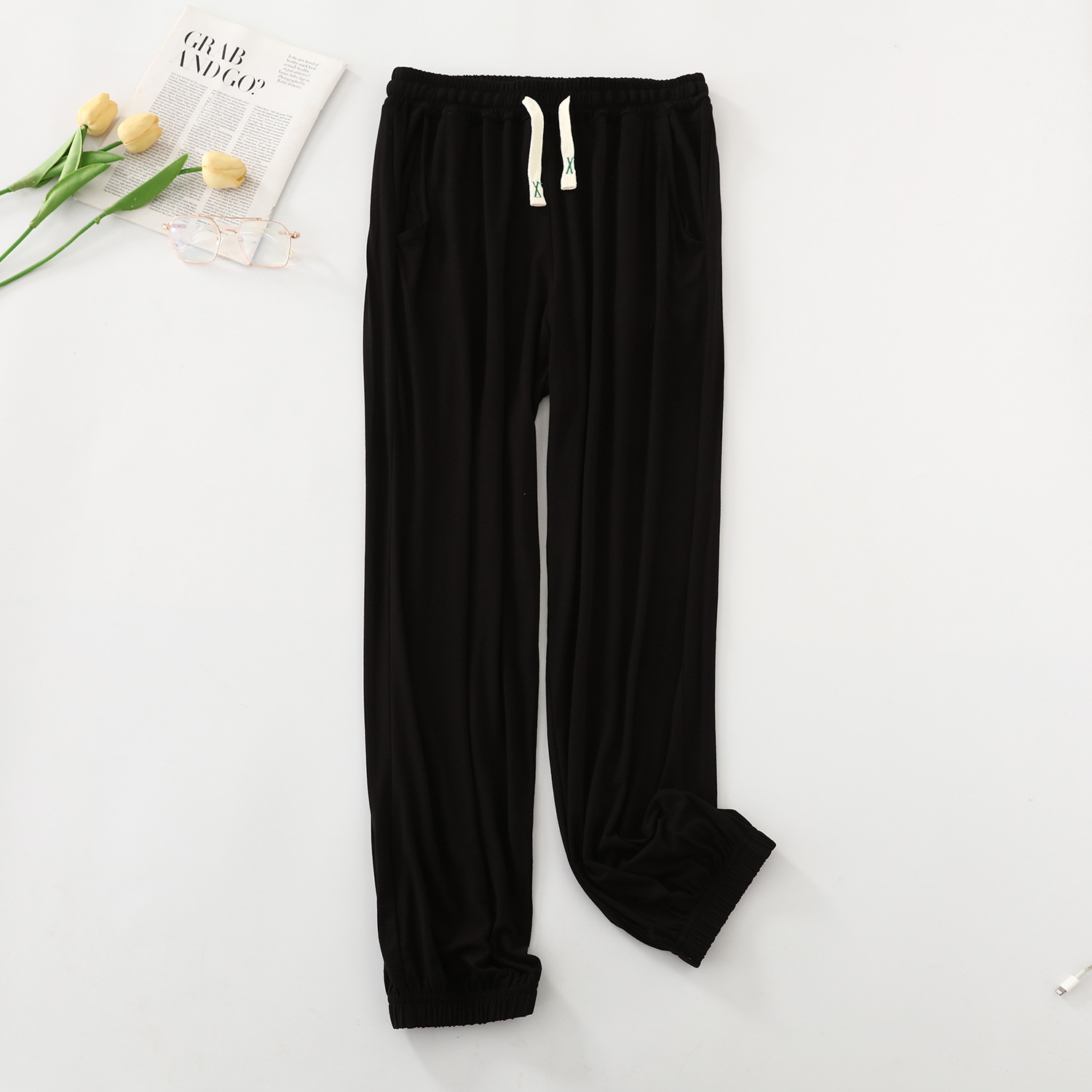 大码休闲裤实物图