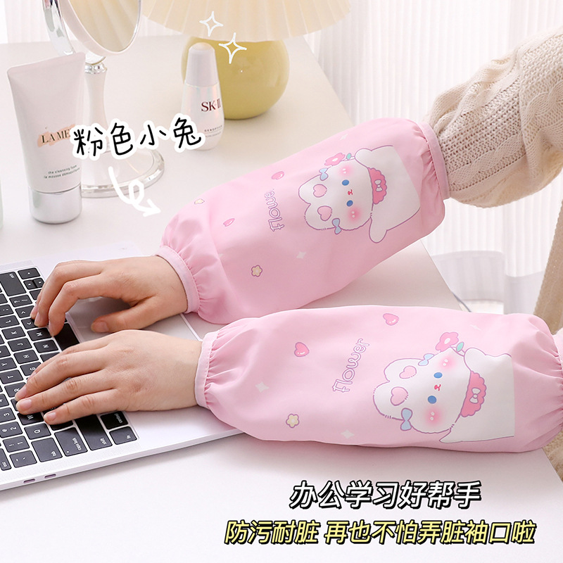 2022 Cute Cartoon Waterproof Sleeve Lengthened Girls Anti-Fouling Cuff Protective Sleeve Down Jacket Protective Sleeve details Picture