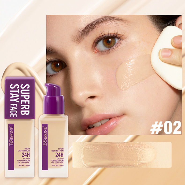 外贸滋润保湿防水不易脱妆粉底液自然持久控油遮瑕粉底液提亮肤色详情14