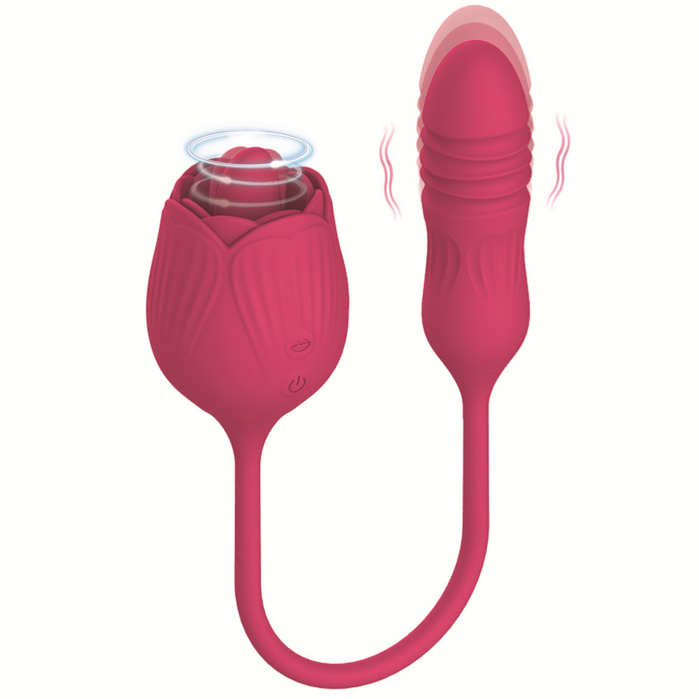 Rose Girl Sucking device, tongue licking vibration Jumping Egg, double-head sex vibration device, masturbation stick, adult products full figure