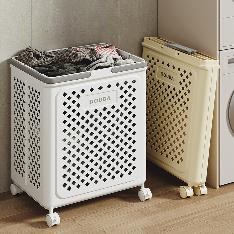Dirty clothes basket, a household bathroom storage basket for dirty clothes, a large-capacity bathroom folding dirty clothes basket, a laundry basket wonder Specification image