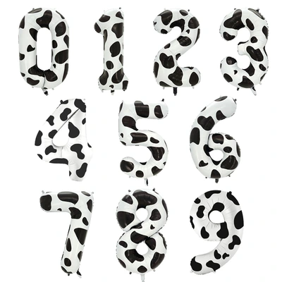 40 Inch Cow Print Digital Balloon Us Version Opalescent Aluminum Film Simple First Birthday Party Decoration Balloons