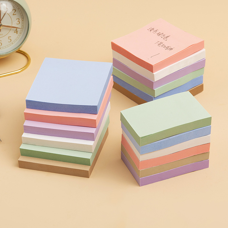 Morandi Color Sticky Notes Can Be Pasted Hand Tear Color Message Notes Work Study N Times Stick Sticky Paper Sticky Notes Item Picture