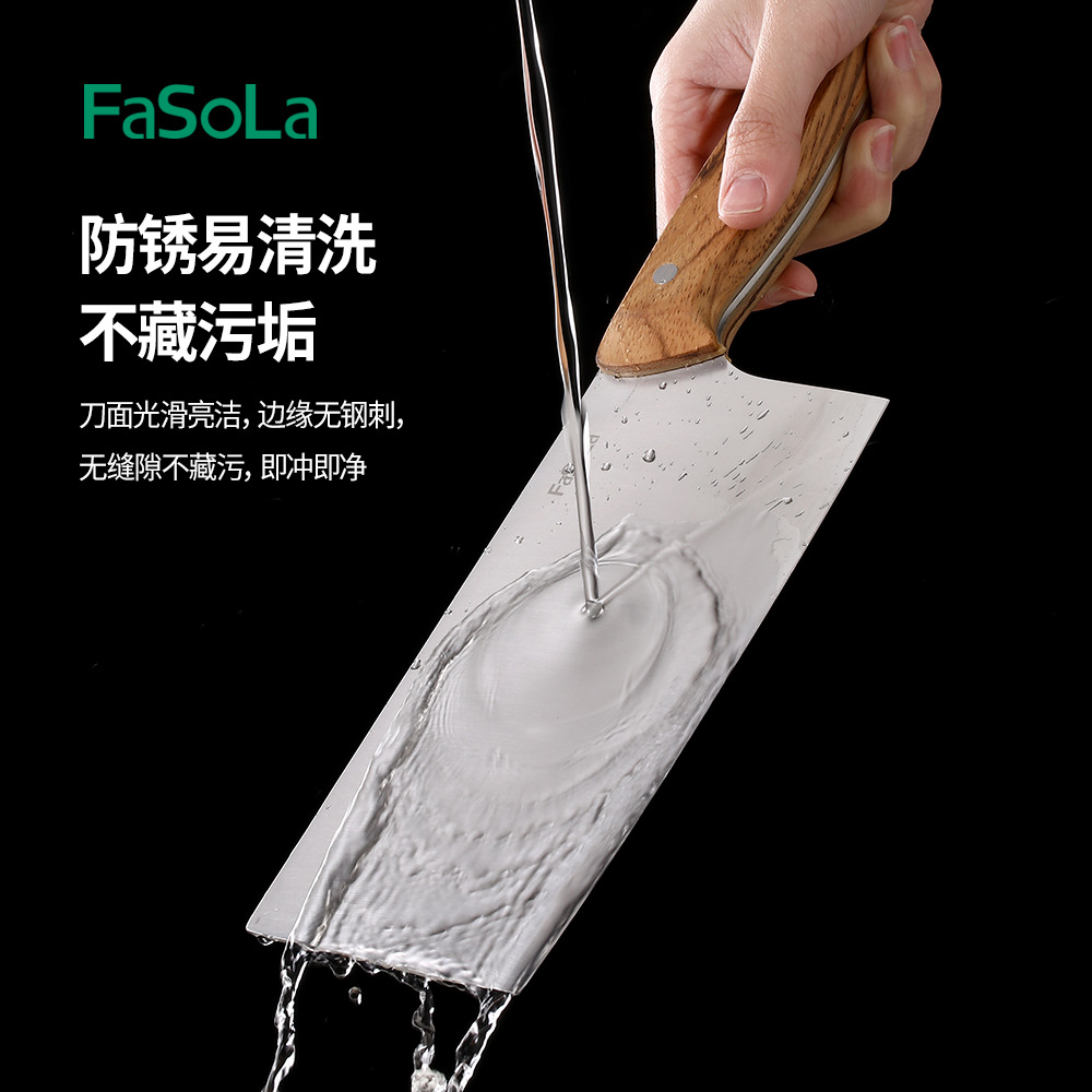 FaSoLa household stainless steel anti-rust kitchen knife, a sharp and corrosion-resistant knife for cutting meat and bones in the kitchen Item Picture