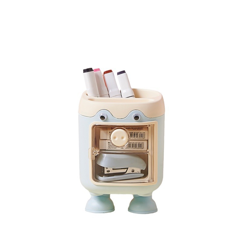 Songtai Net Red Multi-Functional Cartoon Cute Pig Pen Holder Large Capacity With Grid Stationery Storage Box Gifts For Boys And Girls Item Picture