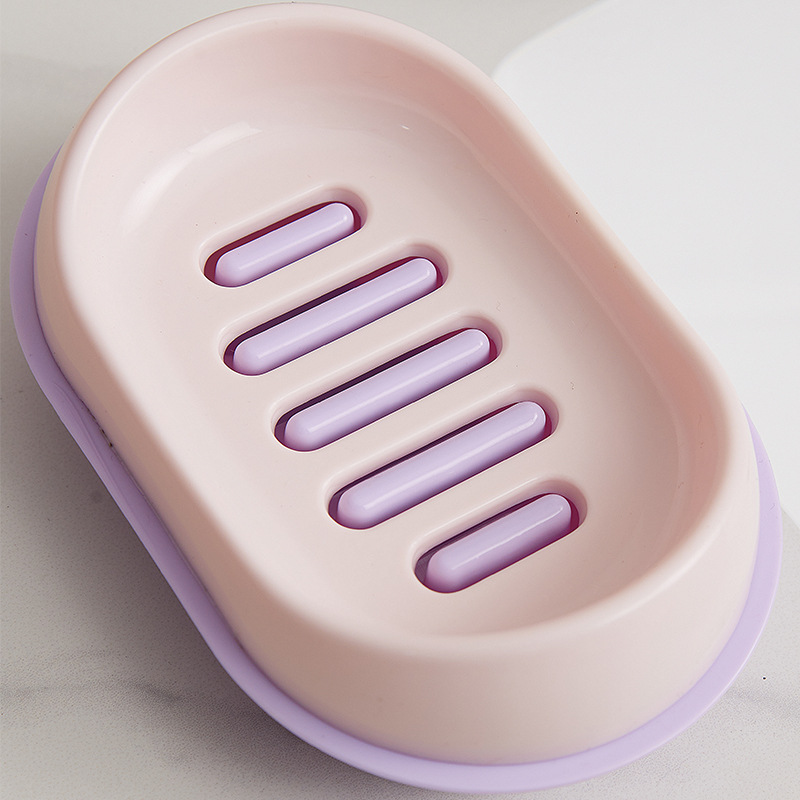 New cute round, simple double-layer draining soap box for bathroom face soap box, plastic soap box for washroom Application Scenario