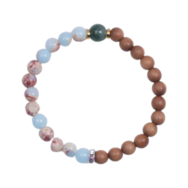 原创芭比檀香手串混搭寿山石串珠草莓晶手链手串 水晶手串男女款详情图5