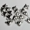 Creative and romantic couple heart lock bracelet accessory pendant, Angel Wing Heart-shaped wing necklace, ancient silver alloy pendant Specification image