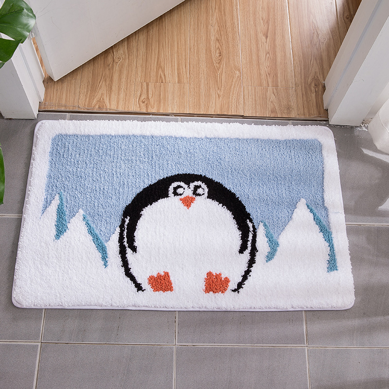Cartoon Bathroom Non-Slip Mat Bedroom Door Foot Mat Household Bathroom Absorbent Store Sink Carpet Wholesale
