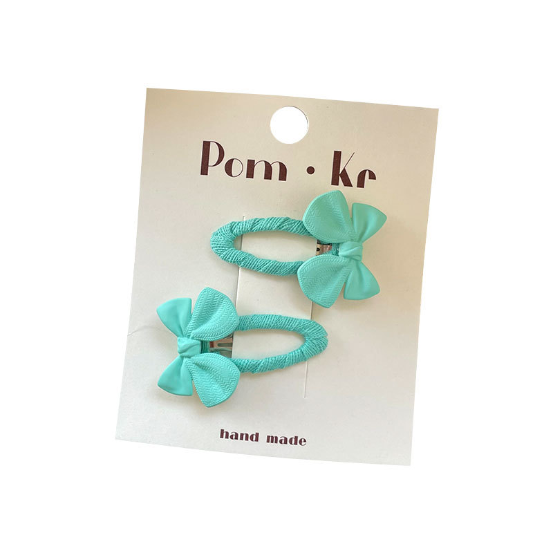 New Korean-style sweet bow hair clips for girls, side bangs clips with broken hair, fabric matching and bye-bye hair accessories for girls Item Picture