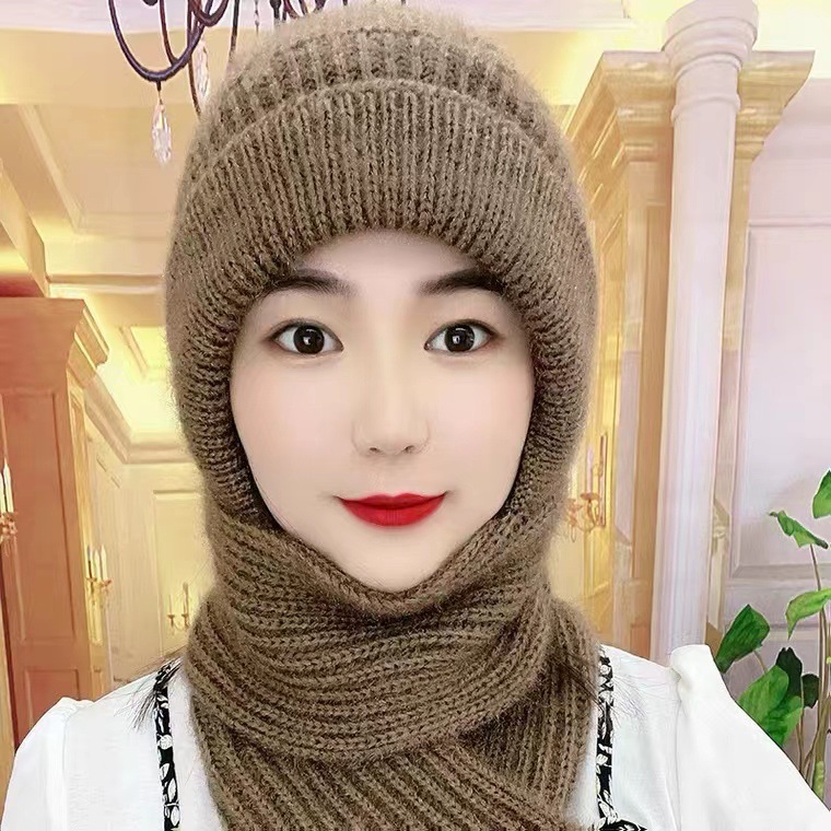 Hat Women's New Velvet Scarf With Thick One Snow Hat Autumn And Winter Squirrel Velvet Woolen Hat Warm Net Red Hat Application Scenario